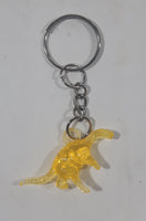 Translucent Yellow T-Rex Tyrannosaurus Rex Dinosaur Miniature 3/4" x 1 1/4" Key Chain
