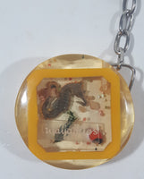 Guayabitos Mexico Seahorse and Other Crustaceans In Clear Plastic 1 1/2" Long Key Chain