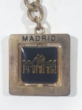 Madrid Spain 1 1/4" x 1 1/4" Red and Black Double Sided Key Chain