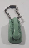 Vintage Starlite Wall Mount Rotary Style Mint Green Rubber Telephone 1 3/8" Tall Key Chain