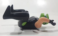 Black and Green Character with Helmet In Riding Pose 3 3/4" Tall Toy Figure