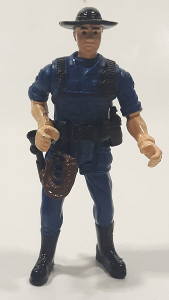 Adventure Force Giganotosaurus Dinosaur Explorer Man In Blue with Black Hat 4" Tall Toy Action Figure