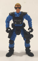 Chap Mei Soldier Force 9 Heroes Blue and Black Clothes Police 4" Tall Toy Action Figure