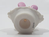 2009 Mattel Fisher Price Little People Blonde Baby Girl in Pink with Brown Teddy Bear 2 3/8" Tall Toy Figure