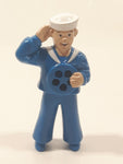 1999 Recot Subway JGI Cracker Jack Blue Sailor Whistle 3" Tall Plastic Toy Figure