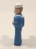 1999 Recot Subway JGI Cracker Jack Blue Sailor Whistle 3" Tall Plastic Toy Figure