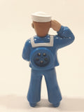 1999 Recot Subway JGI Cracker Jack Blue Sailor Whistle 3" Tall Plastic Toy Figure