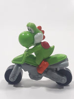 2014 McDonalds Nintendo Mario Kart Yoshi on Dirt Bike 2 3/4" Tall Toy Figure