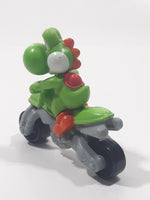 2014 McDonalds Nintendo Mario Kart Yoshi on Dirt Bike 2 3/4" Tall Toy Figure