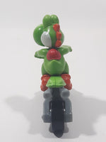 2014 McDonalds Nintendo Mario Kart Yoshi on Dirt Bike 2 3/4" Tall Toy Figure