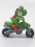 2014 McDonalds Nintendo Mario Kart Yoshi on Dirt Bike 2 3/4" Tall Toy Figure