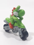 2014 McDonalds Nintendo Mario Kart Yoshi on Dirt Bike 2 3/4" Tall Toy Figure