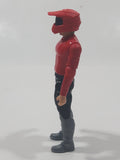 Red Black Grey Gear Rider with Removable Helmet 4" Tall Toy Figure