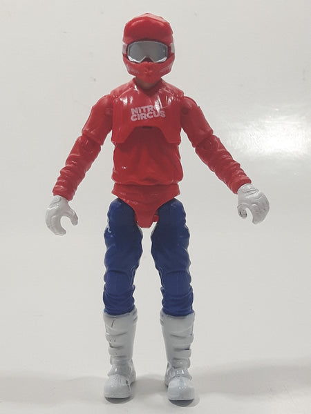 Adventure Force Nitro Circus Motocross Rider with Helmet in Red Travis Pastrana 5" Tall Toy Figure