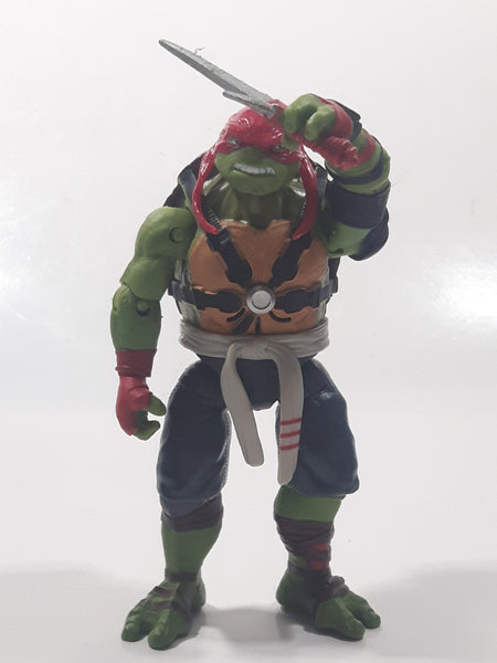 2015 Playmates Paramount Pictures TMNT Teenage Mutant Ninja Turtles Raphael 5 1/2" Tall Toy Action Figure Talking with Sound