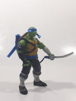 2015 Playmates Paramount Pictures TMNT Teenage Mutant Ninja Turtles Leonardo 5" Tall Toy Action Figure Talking with Sound