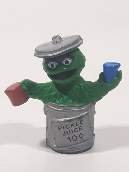 Tara Toy Muppets Sesame Street Oscar The Grouch Pickle Juice 10 Cents 2 1/2" Tall PVC Toy Figure