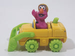1997 Tyco Matchbox Sesame Street Animal Bull Dozer Front End Loader Yellow 3 1/4" Long Toy Vehicle
