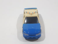 Unknown Brand Police Cruiser Cops Blue and White Plastic Die Cast Toy Car Vehicle