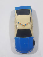 Unknown Brand Police Cruiser Cops Blue and White Plastic Die Cast Toy Car Vehicle