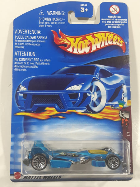 2001 Hot Wheels Spectraflame II Series Jet Threat 3.0 Blue Die Cast Toy Car Vehicle New in Package