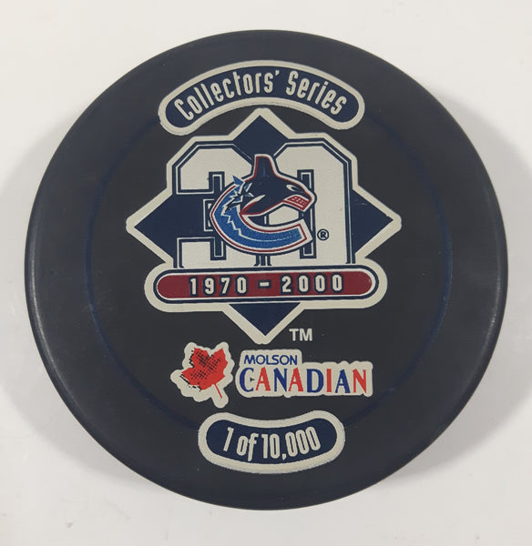 1970 - 2000 Molson Canadian Collector Series Vancouver Canucks 30 Years 1 of 10,000 Original Jersey Vegum Official Hockey Puck