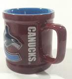 Hockey Rules NHL Vancouver Canucks Ice Hockey Team Embossed 3 3/4" Tall Ceramic Coffee Mug Cup