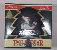 1997 Coca Cola Polar Bear Collection Sledding Christmas Tree Ornament New in Box