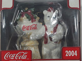 2004 Coca Cola Pearlescent Porcelain Ornament Collection Polar Bear Christmas Tree Ornament New in Box