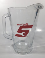 Snap-On Tools 9" Tall Clear Heavy Glass Pitcher Jug