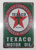 Texaco Motor Oil Vintage Style 7 3/4" x 11 3/4" Tin Metal Sign