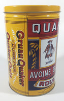 1992 The Quaker Oats Company Quaker Tolled White Oats Replica 1896 Label 8" Tall Tin Metal Canister