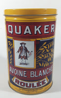 1992 The Quaker Oats Company Quaker Tolled White Oats Replica 1896 Label 8" Tall Tin Metal Canister