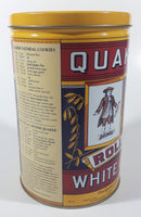 1992 The Quaker Oats Company Quaker Tolled White Oats Replica 1896 Label 8" Tall Tin Metal Canister