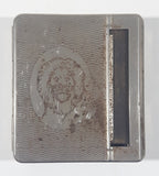 Vintage Lion Engraved Metal Cigarette Maker Machine Case