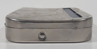 Vintage Marijuana Leaf Engraved Metal Cigarette Joint Maker Machine Case