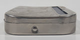 Vintage Marijuana Leaf Engraved Metal Cigarette Joint Maker Machine Case
