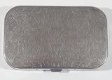 Vintage Marijuana Leaf Engraved Metal Cigarette Joint Maker Machine Case