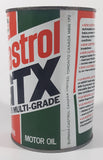 Vintage Castrol GTX Super Multi-Grade 10W/30 Motor Oil One Litre Metal Can FULL