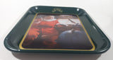 Vintage 1983 Enjoy Coca-Cola Santa Claus Good Boys and Girls Dark Green Metal Beverage Serving Tray