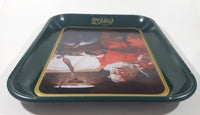 Vintage 1983 Enjoy Coca-Cola Santa Claus Good Boys and Girls Dark Green Metal Beverage Serving Tray