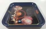 Vintage 1986 Enjoy Coca Cola Expo 86 Fireworks Dark Blue Metal Beverage Serving Tray
