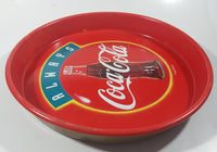 Always Coca Cola Red 13 1/4" Round Metal Beverage Serving Tray