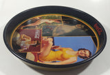 Rare Drink Coca Cola Pinup Girl Black 13 1/4" Round Metal Beverage Serving Tray