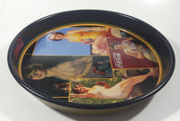 Rare Drink Coca Cola Pinup Girl Black 13 1/4" Round Metal Beverage Serving Tray