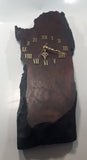 Vintage Thick Burl Wood 10 3/4" x 17 1/4" Wall Clock