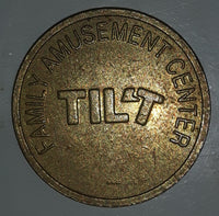 Tilt Family Amusement Center No Cash Value Metal Token Coin