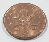 1975 UK Great Britain Elizabeth II New Pence 2 Bronze Metal Coin