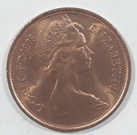 1975 UK Great Britain Elizabeth II New Pence 2 Bronze Metal Coin