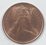 1975 UK Great Britain Elizabeth II New Pence 2 Bronze Metal Coin